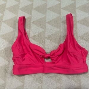 Aerie American eagle pink bikini top tie front scoop small
